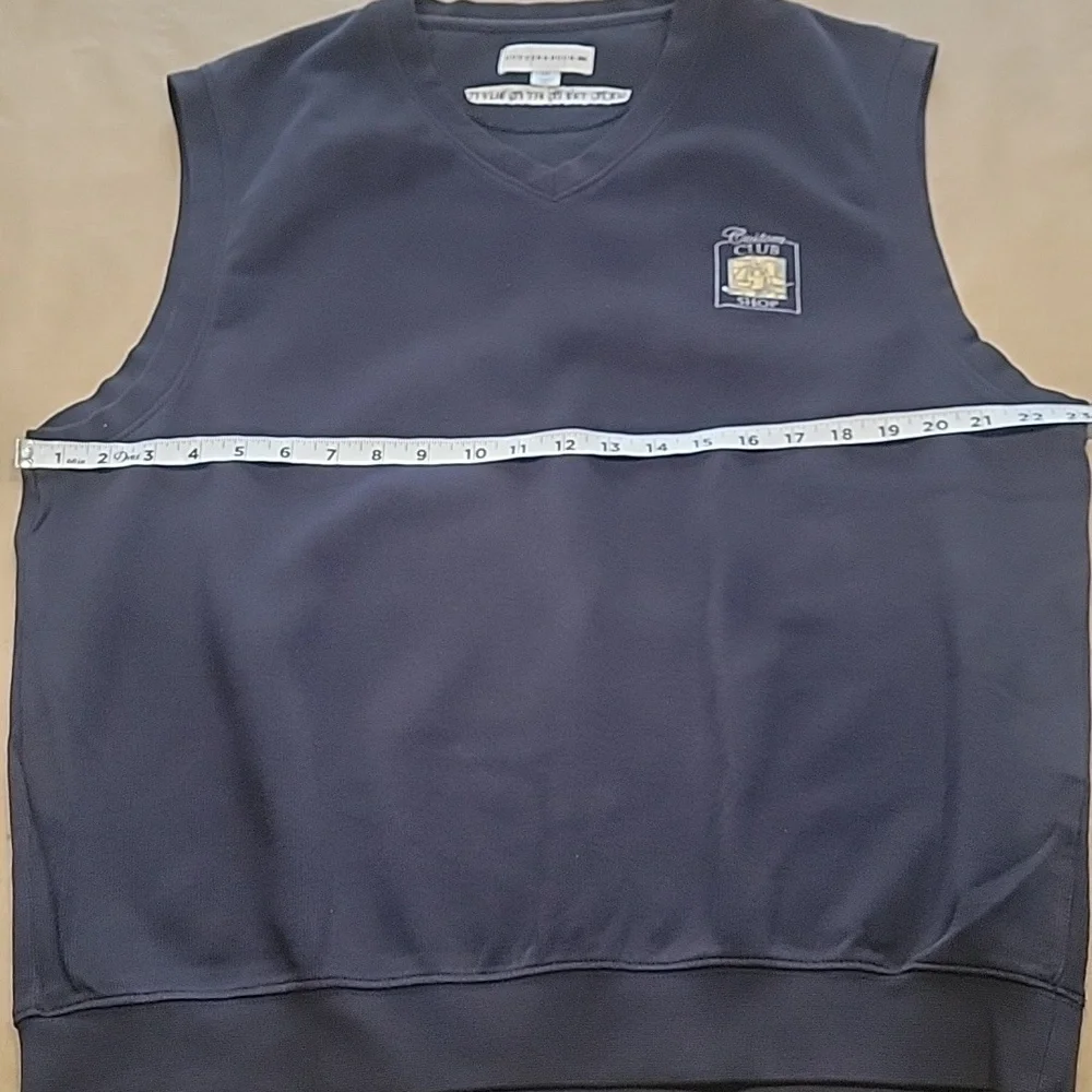 Cutter & Buck Size L Navy Blue V Neck Golf Vest, Excellent Used Condition